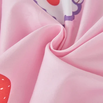 Różowy Kawaii królik zestaw pościeli dla dziewczyn prosty modny kołdrę Królik Król pełna Twin, pokój jednoosobowy, miękki zestaw królewskiej łóżka