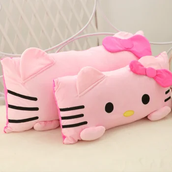 Różowy ładny Kawaii różowy kreskówka Kitty poduszka kreskówka kot pluszowe zabawki miękka poduszka prezent dla dziewczyn środek 60 cm