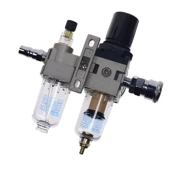 Ręczny zawór doprowadzający pompa powietrza kompresor powietrza filtr oleju regulator pneumatyczny Separator wody dwuczęściowy AC2010-02 0-1Mpa