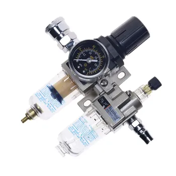Ręczny zawór doprowadzający pompa powietrza kompresor powietrza filtr oleju regulator pneumatyczny Separator wody dwuczęściowy AC2010-02 0-1Mpa