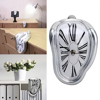 S-home Irregular Melting Clock Hanging Art Design Shelf Time Warp Watch Salvador Style