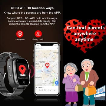 S5P 4G starsze zegarek Smartwatch Heart Rate GPS WIFI Positioning Track Watch Voice Chat SOS Video Call stary Budzik