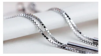 S925 srebrny kolor pędzelkiem granat kolczyki dla kobiet długie kolczyki kropla kolczyk moda klejnot biżuteria Bizuteria Orecchini