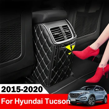 Samochodowa tylna kanapa podłokietnik skrzynia pokrywa ochronna dla dzieci Baby Kicking mata do Hyundai Tucson -2018 2019 2020 akcesoria