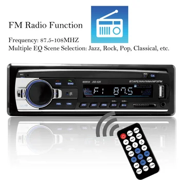 Samochodowy MP3 multimedialny odtwarzacz samochodowy stereo Bluetooth radio Auto radio FM, wejście Aux odbiornik audio muzyka stereo SD MMC USB MP3, WMA