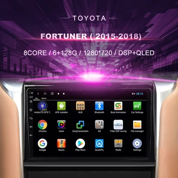 Samochodowy odtwarzacz DVD dla Toyota Fortuner(-2018)radio samochodowe multimedialny Odtwarzacz wideo Nawigacja GPS Android9 Double Din