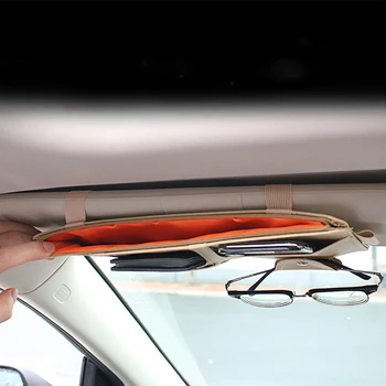 Samochodowy osłona przeciwsłoneczna organizator schowkiem Uchwyt telefonu punktowy kieszeń CD DVD okulary klip układanie sprzątanie torba na akcesoria samochodowe