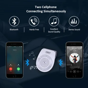 Samochodowy zestaw Bezprzewodowy Bluetooth Kit T821, Wma шумоподавляющий głośnik obsługa telefonu Bluetooth 4.1 EDR Car Kit Mini Hands Free Calls