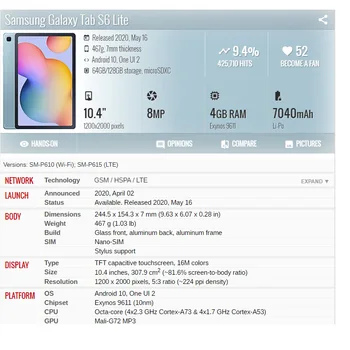 Samsung Galaxy Tab S6 Lite 360-stopniową obrotowa podstawka do tabletu cover dla Galaxy Tab S6 Lite 10.4 2020 SM-P610 SM-P615 +uchwyt do folii