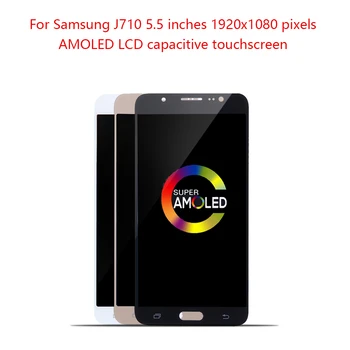 Samsung Samsung Galaxy J710 LCD-ekran dotykowy z ramką J710FN J710F J710M wyświetlacz LCD do SAMSUNG J7 2016 wyświetlacz #1 OTMIL 5.5