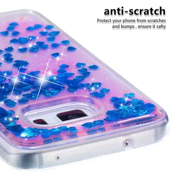 Samsung Samsung Galaxy S7 Luksusowy Odporna Na Wstrząsy Etui Do Telefonu Samsung S 7 S7 Edge Fashion Liquid Glitter Quicksand Cases