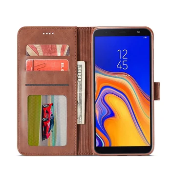 Samsung Samsung Samsung J4 Plus Case Skórzany Vintage Etui Do Telefonu Samsung Galaxy J4 2018 Case Flip Wallet Case For Hoesje Samsung J4+ Cover