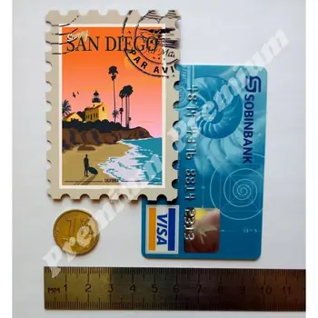 San Diego pamiątka magnes vintage turystyczne plakaty