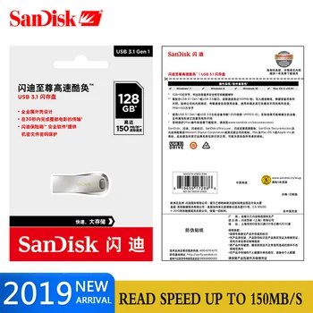 SanDisk pendrive 16 GB 32 GB 64 g 128 g 256 g CZ74 150 MB/s USB 3,1 ULTRA Luxe la memoria stick Pen płyty disco Flash U disco