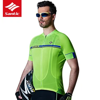 Santic mężczyźni jazda na Rowerze krótki Jersey Pro Fit N-FEEL/oddychająca droga/ MTB bike top konna koszula lato