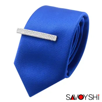 SAVOYSHI wysokiej jakości grawerowanie laserowe klips do ubrania MODA STYL kolor srebrny męski biznes krawat szpilka Darmowa wysyłka