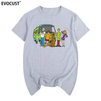 Scooby Doo Mystery Machine Cartoon T-shirt Cotton Men T shirt New TEE TSHIRT Odzież unisex Fashion