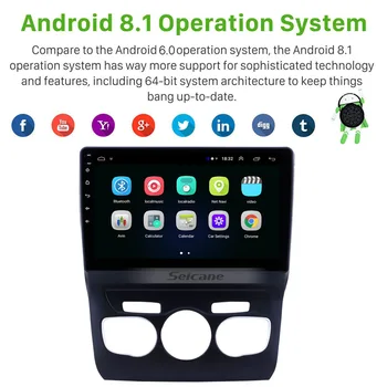 Seicane 10,1 calowy ekran dotykowy HD Android 9.1 system nawigacji GPS Wifi Bluetooth radio samochodowe do 2013 2016 Citroen C4
