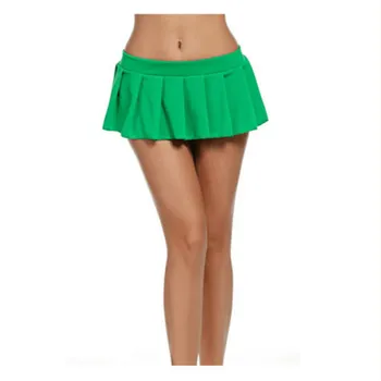 Seksowna, Krótka Spódnica Kobiety Mikro Mini Spódnica Dance Klubowa Metalowa Spódnica Plisowana 5 Kolorów