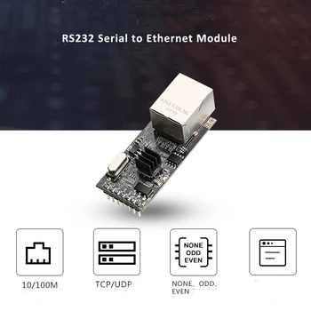 Serial to Ethernet Internet Module TTL RJ45 Network Port RTU 3.3 V Network Module Serial Communication Server