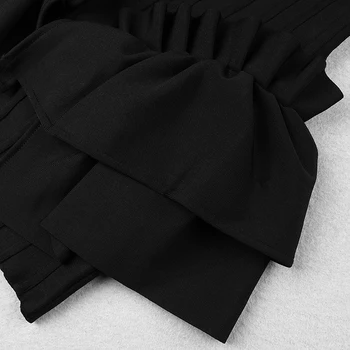 Sexy Black White Summer Mini Dress Women 2020 New V Dekolt Tuniki Pasek Spaghetti Bez Rękawów Potargane Party Mini Mini Party Dress