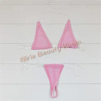 Sexy mini micro bikini kobiet siatki przezroczyste zobaczyć przez trójkąt bikini bezszwowe bielizna erotyczna bielizna strój kąpielowy noc