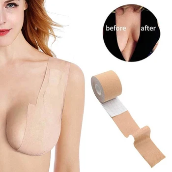 Sexy Plus Size Comfort Sticky Bra Breast Lift Tape Uniwersalny Niewidzialny Biustonosz Gummy Silikon Bez Ramiączek Push Up Biustonosze Dla Kobiet