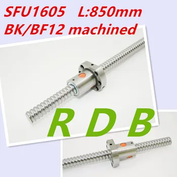 SFU1605 850mm 900mm 950mm śruby kulowej RM1605 z powierzchnią końcem BK/BF12 i częściami CNC pojedynczej nakrętki SFU1605