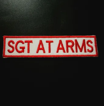 SGT AT ARMS łaty вышитого żelaza na байкерской нашивке dla motocyklowej kurtki kamizelki Hells PATCHES,kamizelka MC PATCHES ikony naklejki