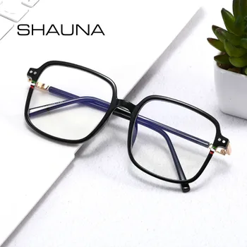 SHAUNA Anti Blue Light Oversize Women Square Optical Frames modne okulary komputerowe
