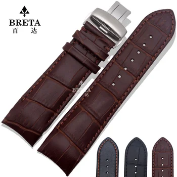 Shengmeirui cielęcej skóry watchband dla mężczyzn 1853 do Tissot T035410A 407A, glazura 22 23 24 mm watchband bransoletki