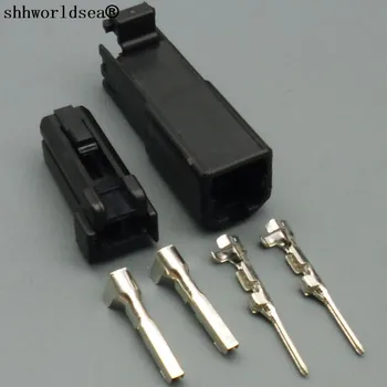 Shhworldsea 2 Pin samochodowy wtyk głośnik wysokotonowy wtyczkę auto elektryczny wiązka żeński wtyk mlae wtyczkę 174057-2 174056-2 dla Mazda