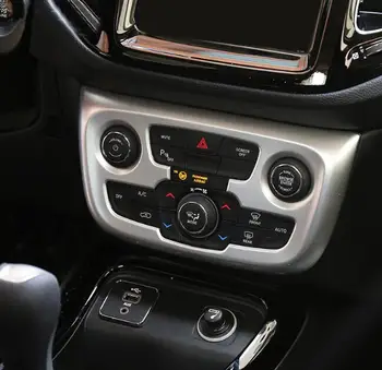 SHINEKA akcesoria samochodowe klimatyzacja Panel sterowania ramka ozdoby pokrowce pasują do Jeep Compass Automatic Type 2017 +