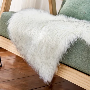 Sholisa Shaggy Shag dywaniki podłogowe ze sztucznego futra podwójna kształt serca 6 cm Stos puszysty dywan do siedzenia krzesło mata Home Deco Tapetes Vlo
