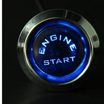 Silnik samochodowy Push One Start Stop Switch zapłon zestaw startowy бесключевой wejście rozrusznik niebieska dioda led WŁ-WYŁ silnik stylizacja akcesoria