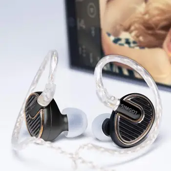SIMGOT EN700 PRO In-Ear Monitor słuchawki High Fidelity z odłączanym kablem Hi-Res Audio słuchawki dynamiczne sterownik dla telefonów