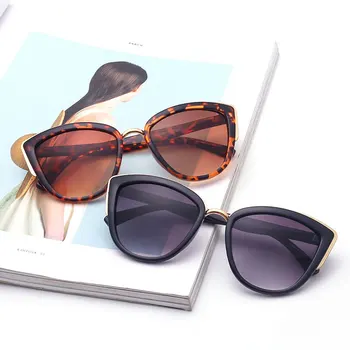 SIMPRECT 2021 Cat Eye okulary Kobiety retro gradient okulary luksusowej marki projektant mody Lunette De Soleil Femme UV400