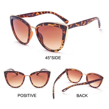 SIMPRECT 2021 Cat Eye okulary Kobiety retro gradient okulary luksusowej marki projektant mody Lunette De Soleil Femme UV400