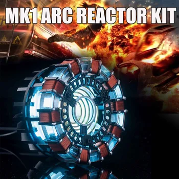 Skala MKI/MK2 1:1 do łuku reaktora Iron Man należy zebrać reaktor 8*8*6 cm z USB LED Light Action z instrukcją w języku angielskim