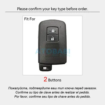 Skórzane etui na klucze do samochodu Toyota Auris Corolla RAV4 Avalon Yaris Verso 2012-2018 2 przycisku Keyless Remote Fob Protector Cover torba