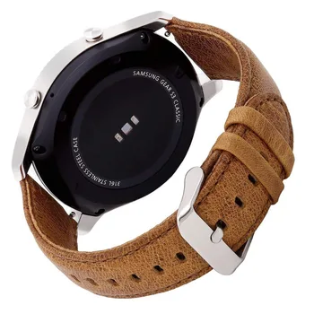 Skórzany pasek do Samsung Galaxy watch 46 mm pasek Gear s3 Frontier band 22 mm szalony bransoletka Huawei watch GT pasek Grea S 3 46 mm