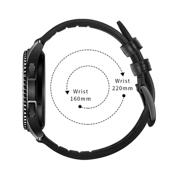 Skórzany pasek Gear S3 Frontier Samsung Galaxy watch 46 mm 42 m huawei watch gt pasek 22 mm watchband correa bransoletka pasek 20 mm