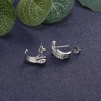 Slovecabin Autentyczne 925 Srebro Wąż Kryształ Kolczyki Pręta Dla Kobiet Obrączki Wykwintne Biżuteria Robi Hurtowych