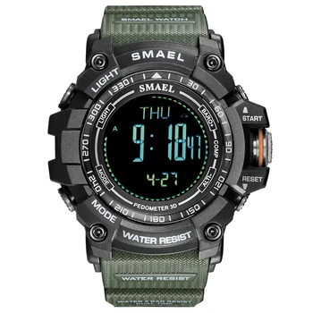 SMAEL Luxury Brand LED cyfrowy zegarek dla mężczyzn wodoodporny Sport na świeżym powietrzu inteligentny zegarek czarny wojskowy chronograf zegarek męski