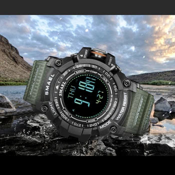 SMAEL Luxury Brand LED cyfrowy zegarek dla mężczyzn wodoodporny Sport na świeżym powietrzu inteligentny zegarek czarny wojskowy chronograf zegarek męski