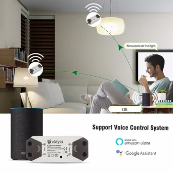 Smart WiFi Light Switch Wireless Relay Switch Module Remote Control Home Automation Timers praca z Alexa Echo Google Home
