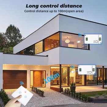 SMATRUL Inteligentny dom bezprzewodowy Dotykowy włącznik światła elektryczny 433 Mhz pilot zdalnego sterowania szklany ekran ścienny panel przycisk odbiornik led żarówka