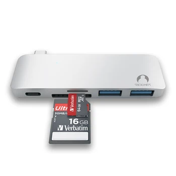 Snowkids laptop hub port dokujący rozszerzenie zewnętrzny USB USB Typu C do zasilacz USB SD TF dla MacBook Huawei Samsung