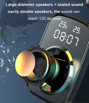 SOAIY przenośny głośnik Bluetooth Super Bass subwoofer stereo do PC, komputer, radio FM, mocny Boombox HiFi Sound box