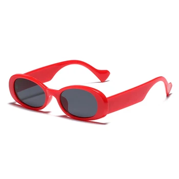 SO&EI Ins popularna moda owalne okulary Kobiety rocznika szampana herbata punkty mężczyźni Czerwony Leopard okulary odcienie UV400